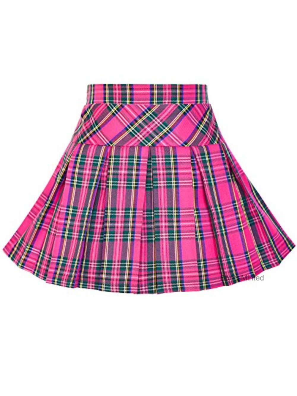 Girls Plaid Pleated Skirt A-Line School Uniform Casual